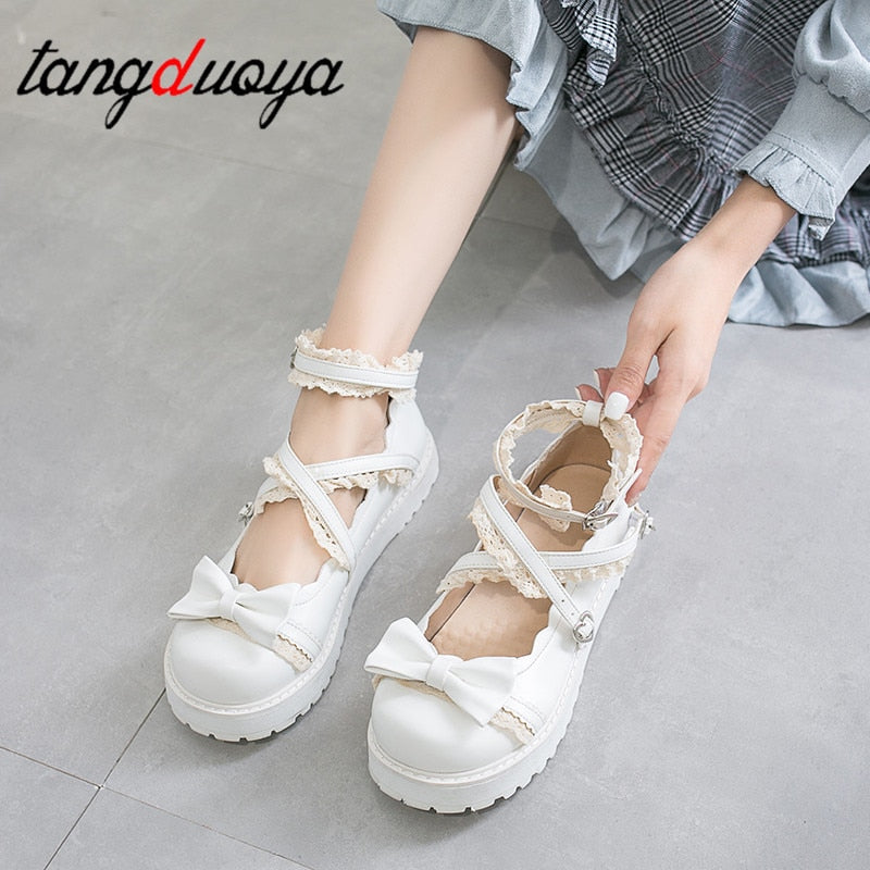lolita shoes women japanese sweet white red black cosplay shoes kawaii shoes women lolita sneakers cute shoes zapatilla mujer