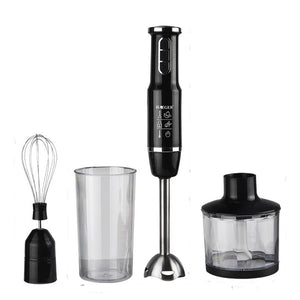 4-in-1 Stainless Steel 1100W Immersion Hand Stick Blender Mixer Vegetable Meat Grinder 500ml Chopper Whisk 800ml Smoothie Cup