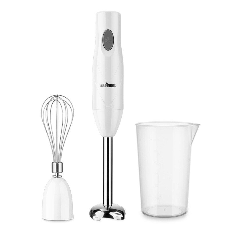 4-in-1 Stainless Steel 1100W Immersion Hand Stick Blender Mixer Vegetable Meat Grinder 500ml Chopper Whisk 800ml Smoothie Cup