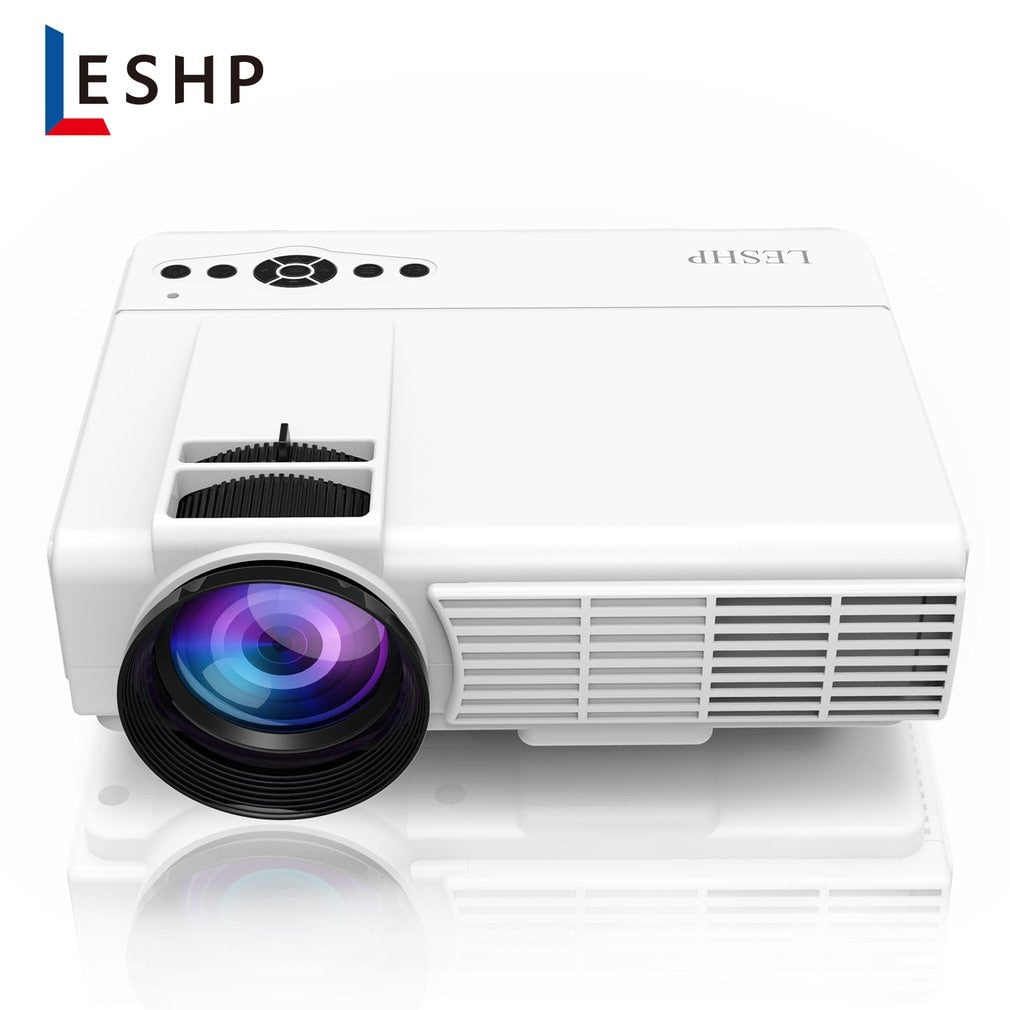 LESHP Q5 LED Projector 800*480 Pixel 1200LM Mini Home Theater Video Projector Home Cinema TV Laptops Smartphones