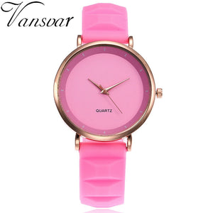 Vansvar Fashion Jelly Silicone Women Watches Luxury Brand Casual Ladies Quartz Clock Wristwatches Clock Montre Femme