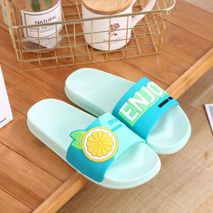 Cartoon Unicorn Cute Animal Fruit Women Home Slippers Summer Sandals Ladies Slides Indoor House Shoes Flip Flops Sandalias Mujer