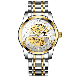 TEVISE Top Luxury Brand Mens Automatic Watches Men Stainless steel Skeleton Mechanical Wristwatch Relogio Masculino