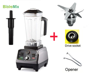 3HP 2200W Heavy Duty Commercial Grade Automatic Timer Blender Mixer Juicer Fruit Food Processor Ice Smoothies BPA Free 2L Jar