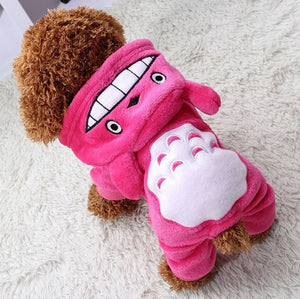 Snailhouse Hot Sale Pet Cat Clothes Funny Dinosaur Costumes Winter Warm Plush Cat Coat Small Cat Kitten Hoodie Puppy Dog Clothes