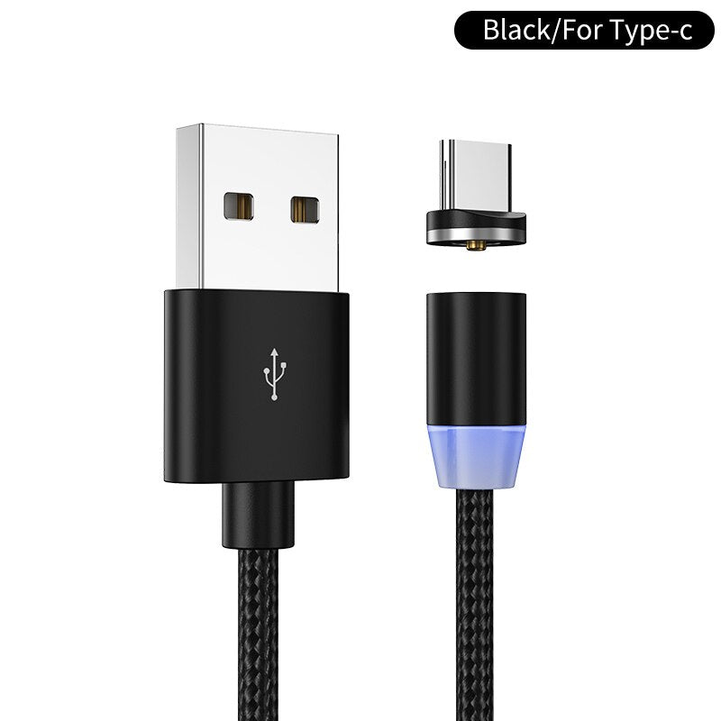 Magnetic Charger Micro USB Type C Cable For iPhone Samsung Xiaomi Redmi Android Mobile Phone Fast Charging magnet Cord