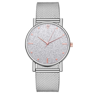 Cusual Ladies Watch Romantic Starry Sky Dial Women's Quartz Wristwatch Fashion Mesh Watch Gift Clock Droshipping Reloj Mujer@50