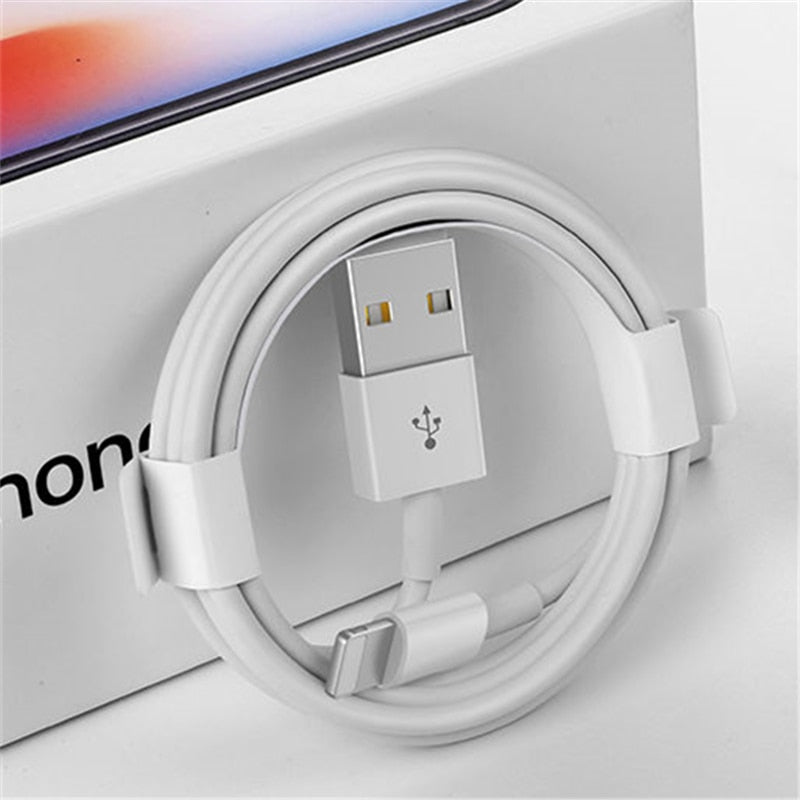 1m 2m 3m Original USB Data Sync Charger Cable for iPhone 5 5S SE 6 6S 7 8 Plus X XS Max XR Fast Charging Mobile Phone USB Cables