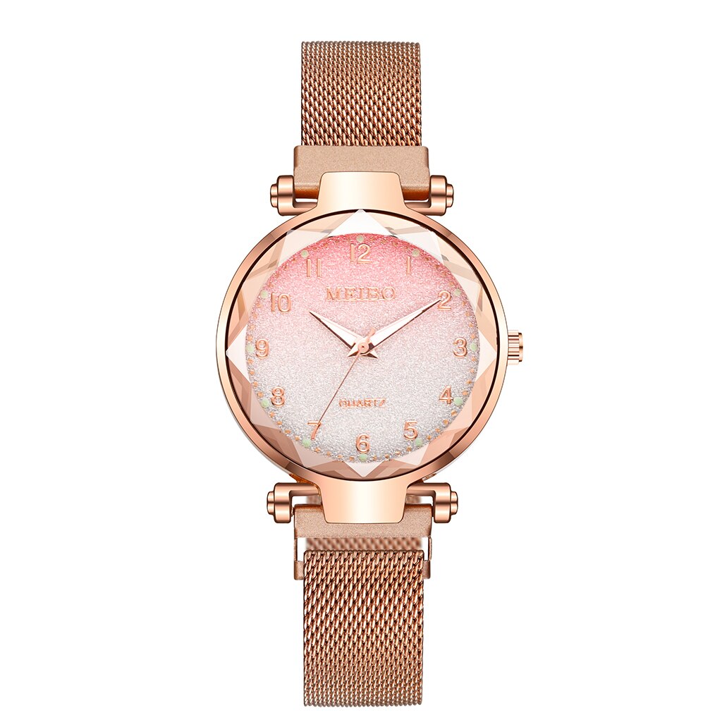 Hot Sale Women Magnet Buckle Gradient Color Watches Luxury Ladies Fashion Female Wristwatches For Gift Clock