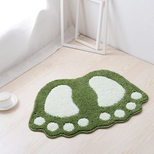 Foot-shaped Floor Mats Door Mat Carpet Bathroom Non-slip Pad Blancket Toilet Rug