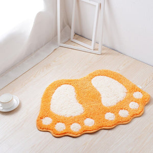 Foot-shaped Floor Mats Door Mat Carpet Bathroom Non-slip Pad Blancket Toilet Rug