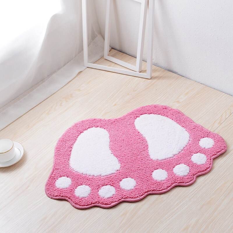 Foot-shaped Floor Mats Door Mat Carpet Bathroom Non-slip Pad Blancket Toilet Rug