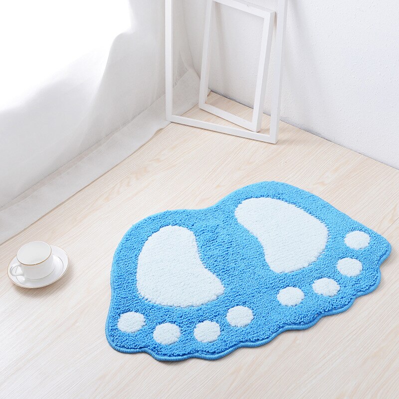 Foot-shaped Floor Mats Door Mat Carpet Bathroom Non-slip Pad Blancket Toilet Rug