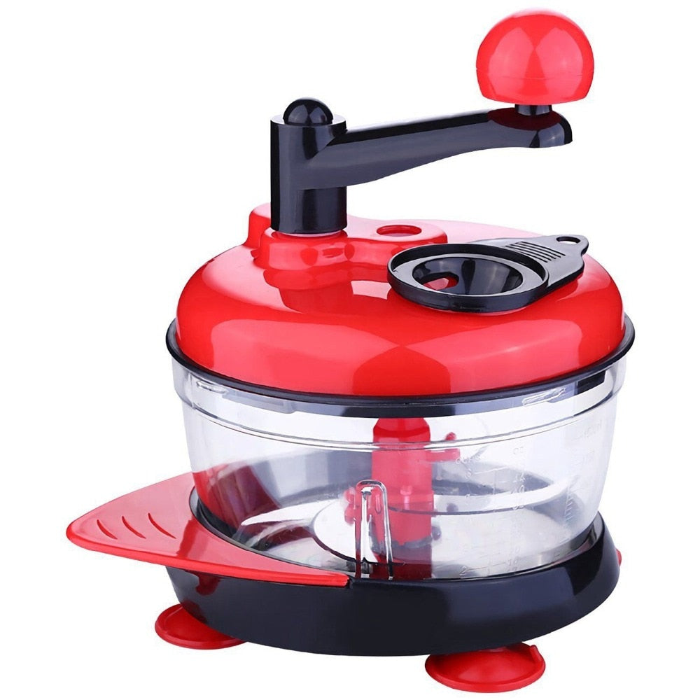 Multi-Function Manual Food Processor Meat Grinder Vegetable Chopper Shredder Cutter Egg Blender High-capacity Kitchen Fruit