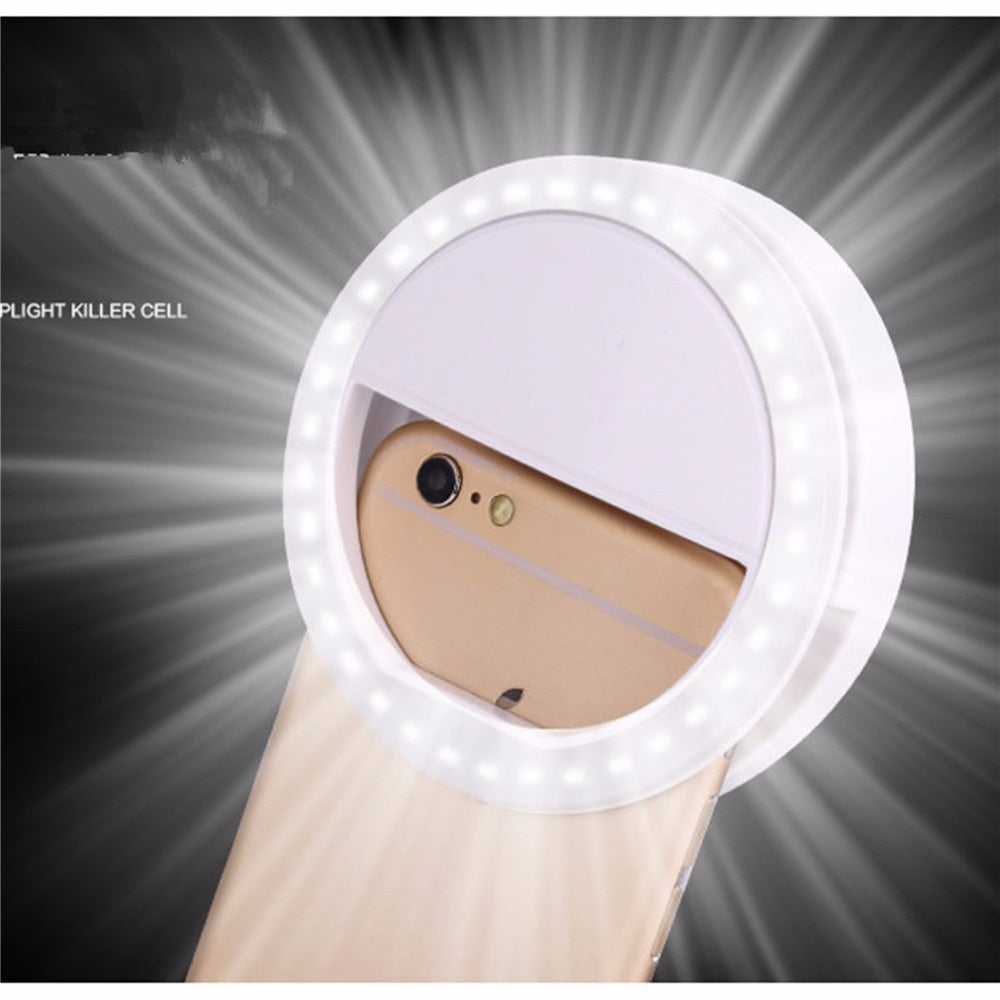 XIXI Makeup Mirror LED Mobile Phone light Artifact Pro Lady 36Pcs LED Beads Photography Light Beauty Tools For Photo fill light
