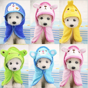 Pet Dog Bath Towel Teddy Bath Towel Imitation Deerskin Super Absorption Large Cat Spring/Summer Bath Supplies